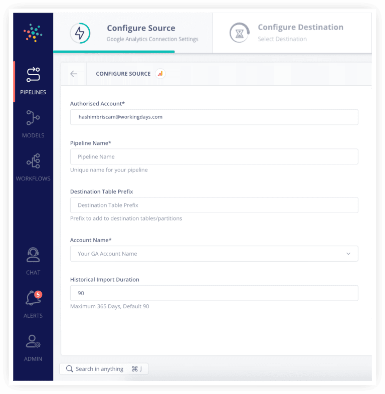 Configure Source